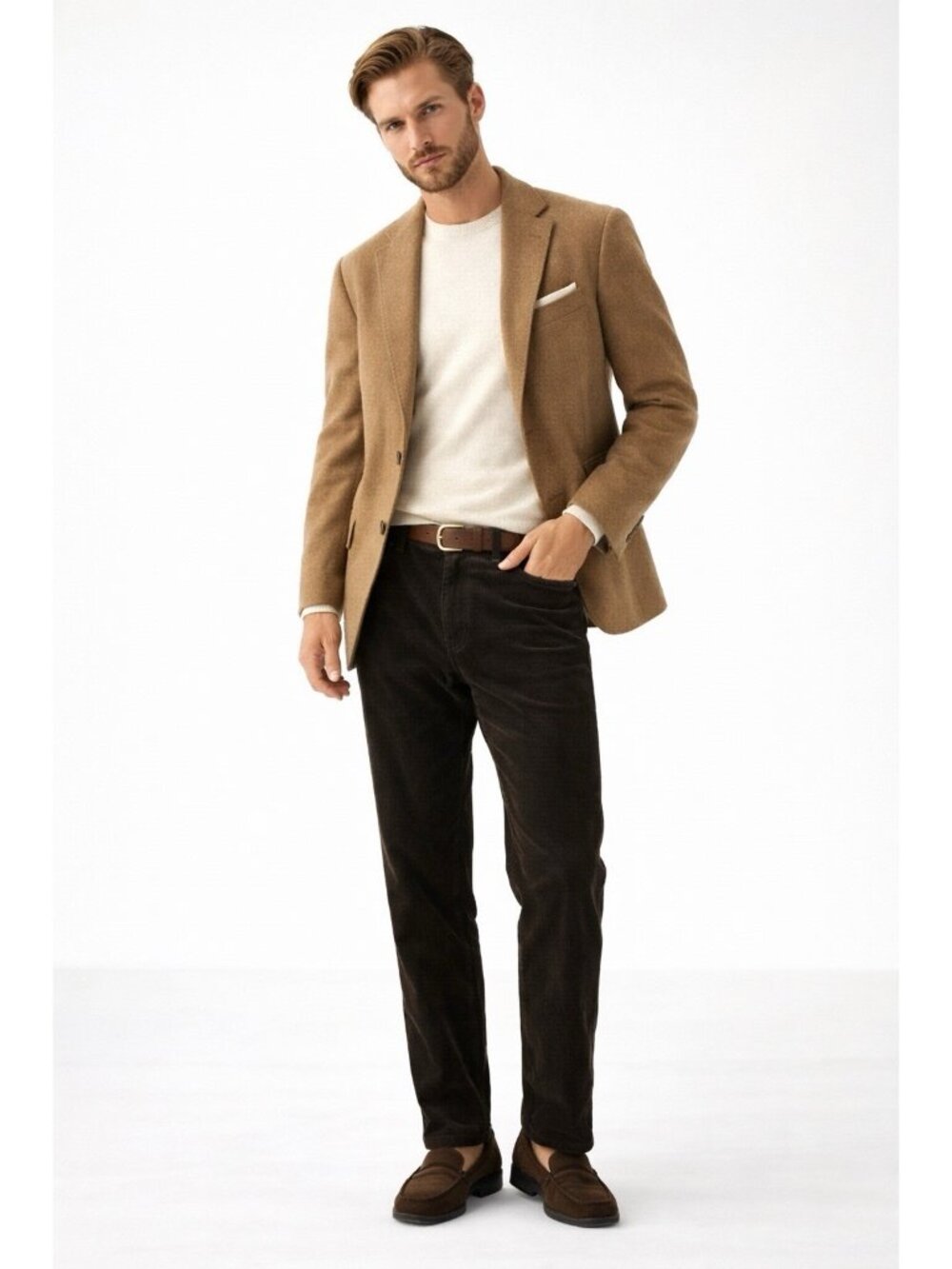 PAUL STUART corduroy pants jeans green 40 X 34 ivy league casual quiet luxury